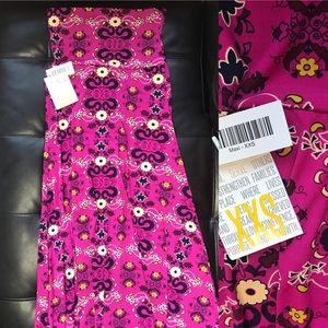 LulaRoe Maxi XXS Magenta and Yellow Floral